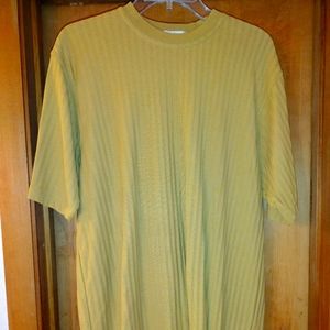 🙂Mens Medium Archipelago short sleeve Gold Knit Shirt 100% Cotton Tee Shirt